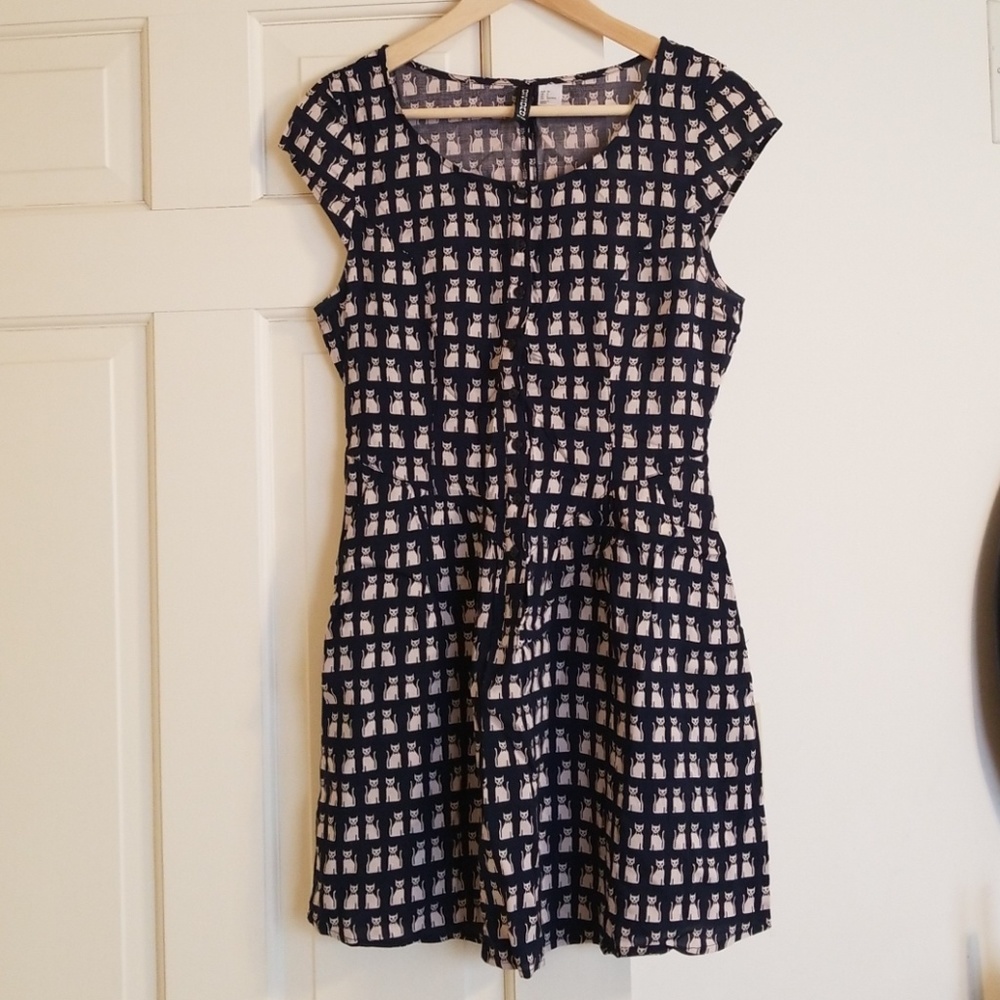 Cat print dress